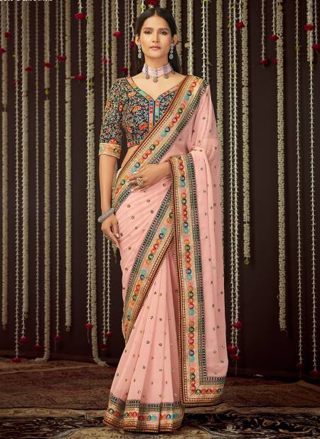 Baby Pink Colour ARYA IMPERIAL 5 Wedding Wear Designer Heavy Latest Saree Collection 19002